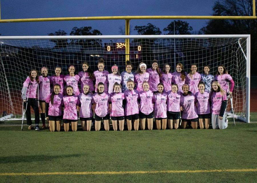 The Panthers staged a pink out game as part of Breast Cancer Awareness Month. 