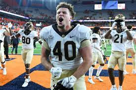 Rondell Bothroyd celebrates as he leaves the field following Wake Forests 40-37 overtime victory at Syracuse on Oct. 9.